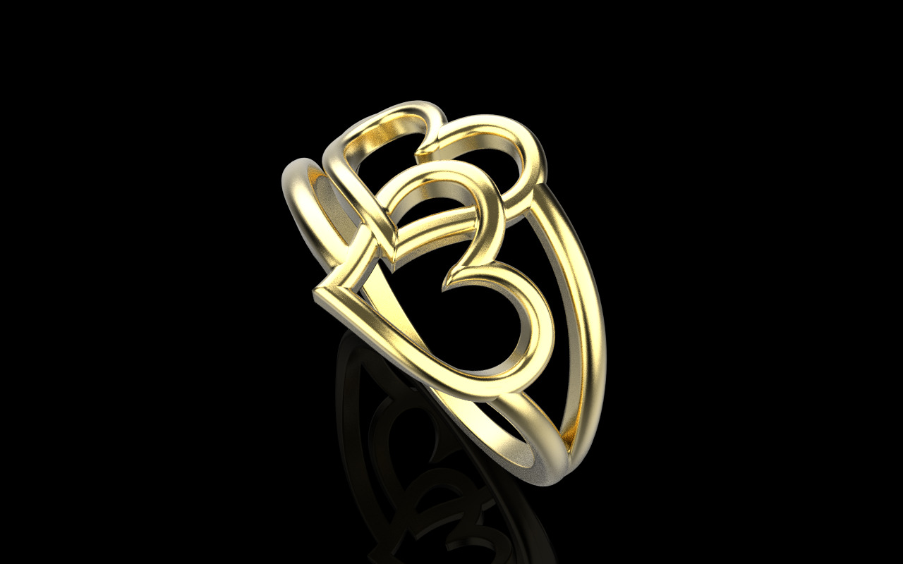 Heart ring model 1199 3D print model_20