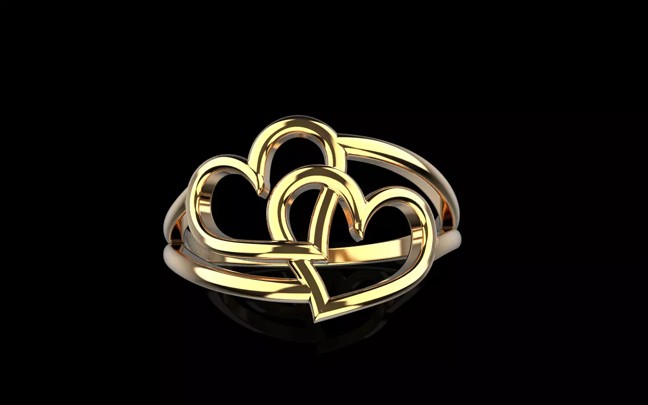 Heart ring model 1199 3D print model_0