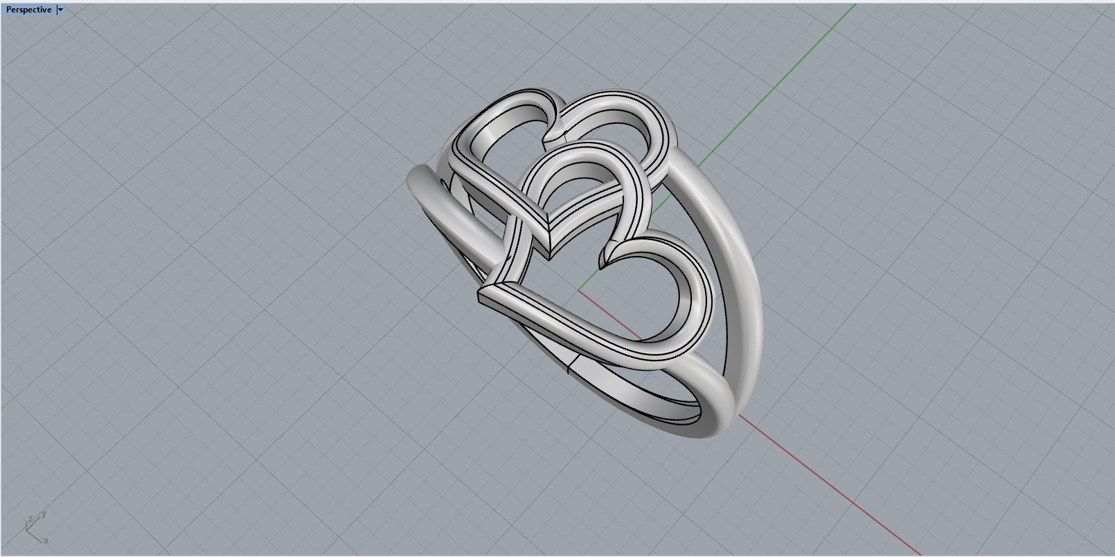 Heart ring model 1199 3D print model_8