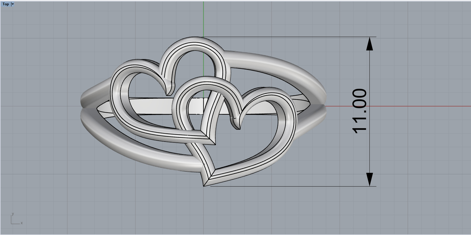 Heart ring model 1199 3D print model_5