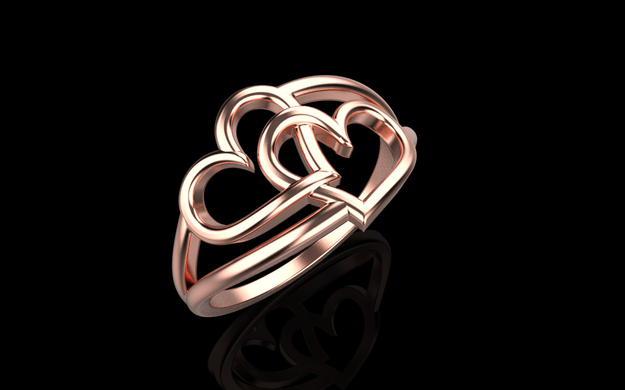 Heart ring model 1199 3D print model_17