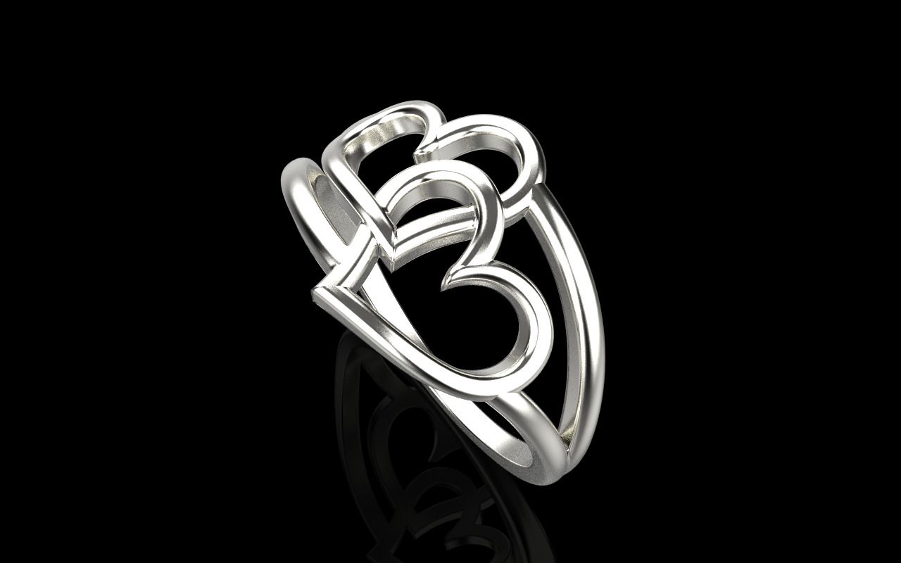 Heart ring model 1199 3D print model_23