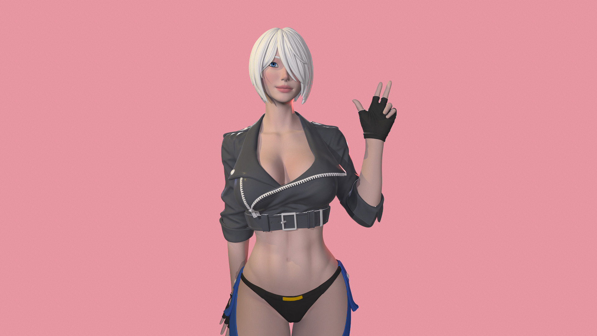 Angel King of Fighters figure 3d printable 3D print model_7