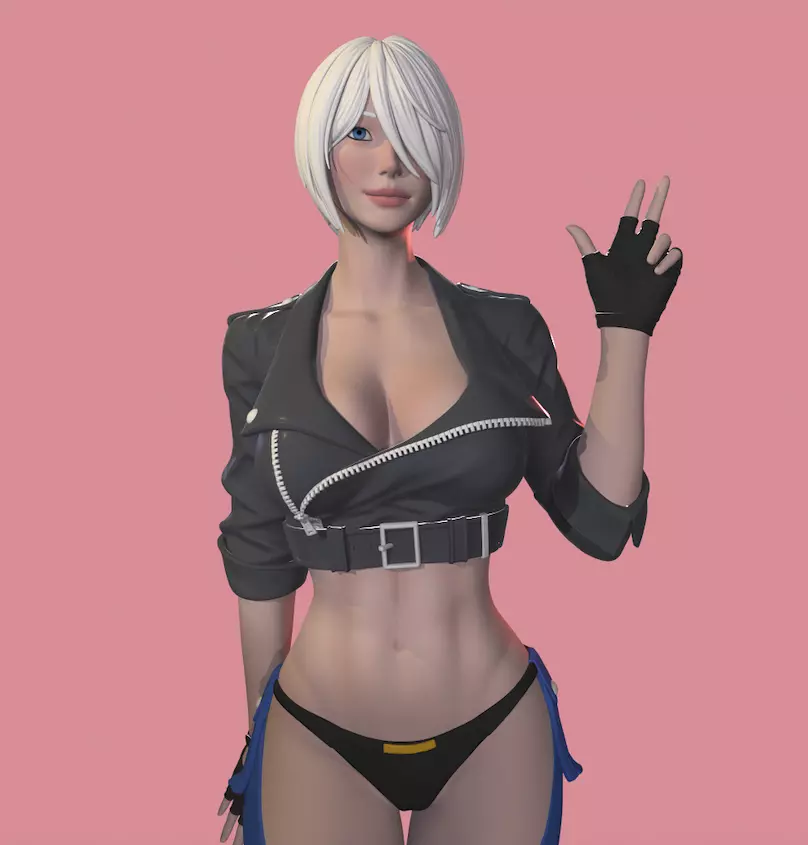 Angel King of Fighters figure 3d printable 3D print model_0