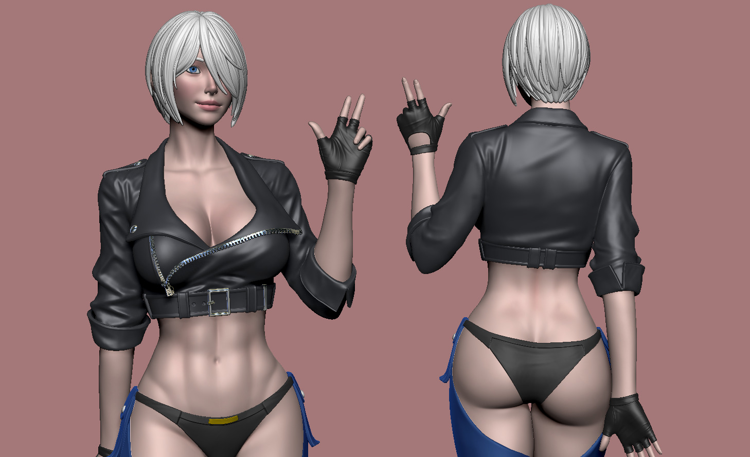 Angel King of Fighters figure 3d printable 3D print model_25