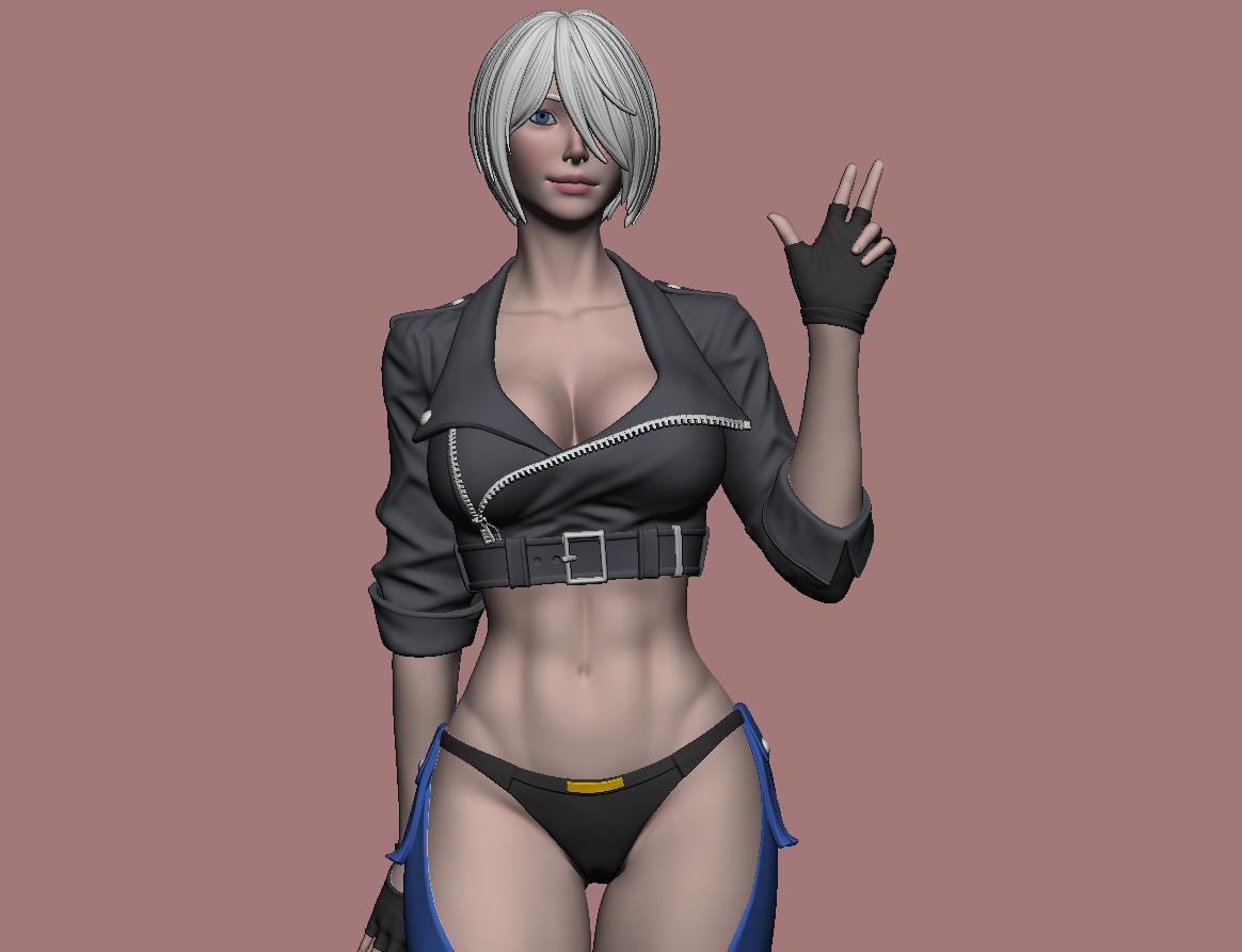 Angel King of Fighters figure 3d printable 3D print model_22