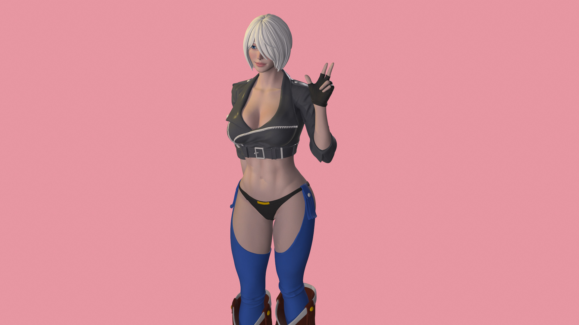 Angel King of Fighters figure 3d printable 3D print model_15