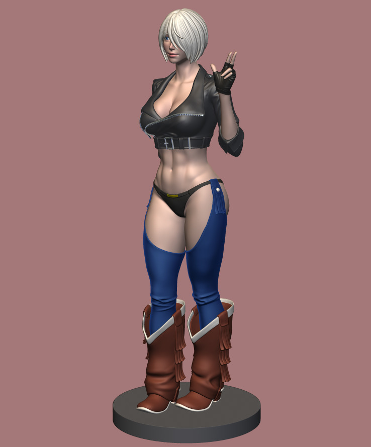 Angel King of Fighters figure 3d printable 3D print model_31