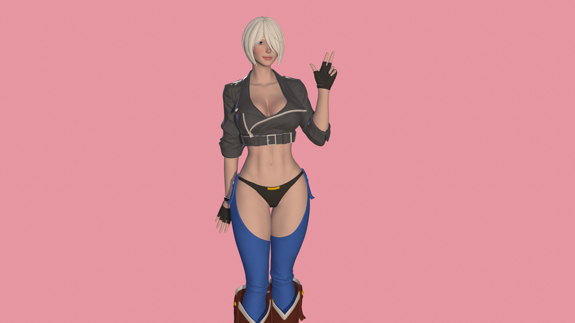 Angel King of Fighters figure 3d printable 3D print model_19