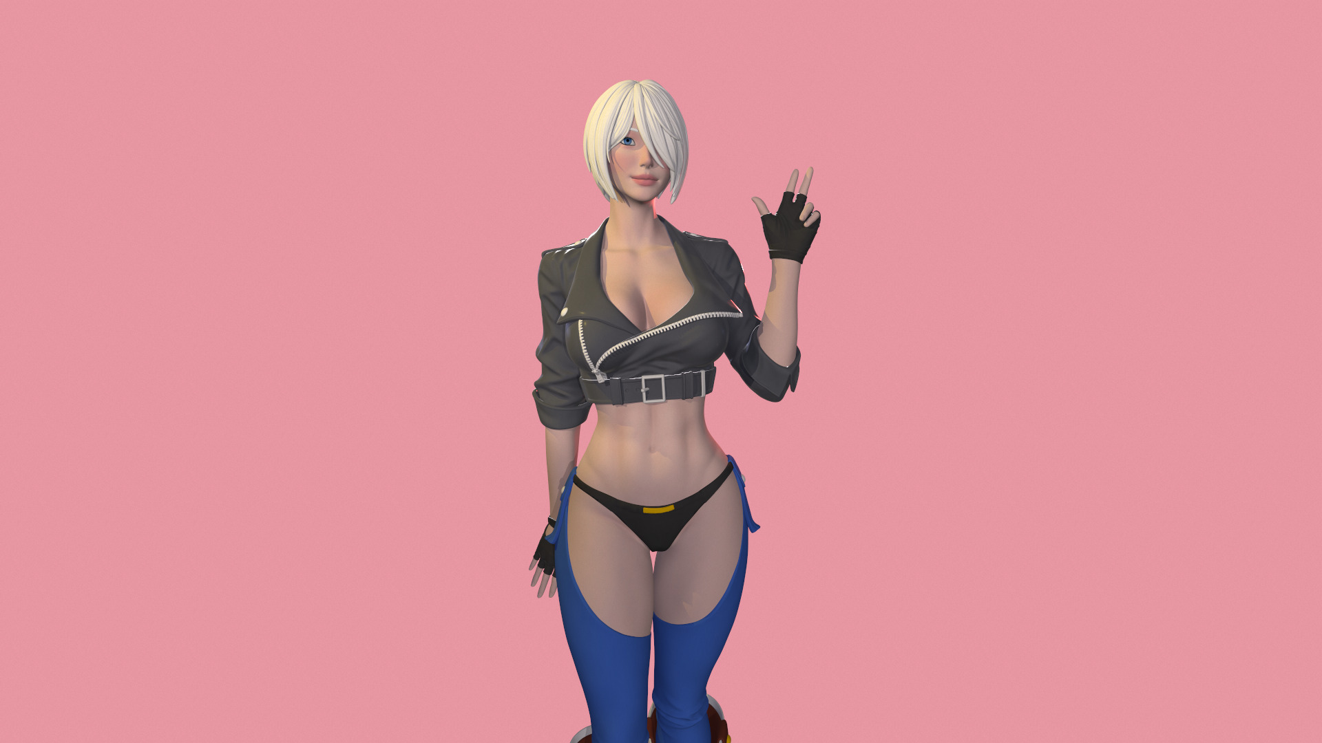 Angel King of Fighters figure 3d printable 3D print model_10