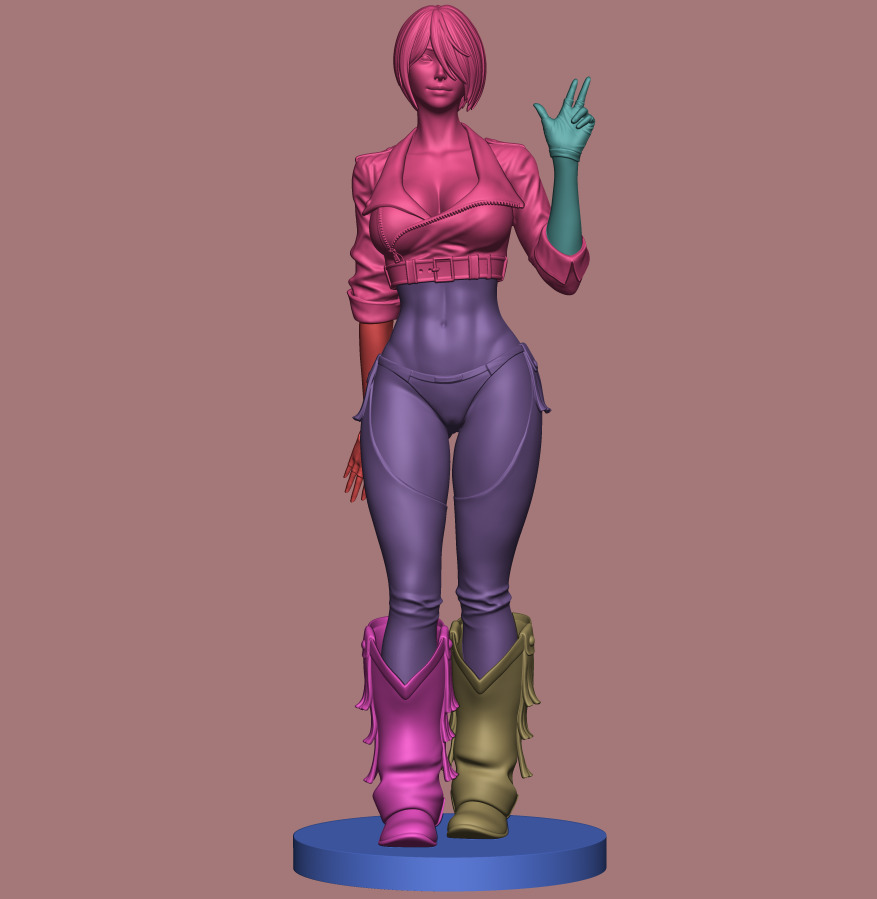 Angel King of Fighters figure 3d printable 3D print model_5