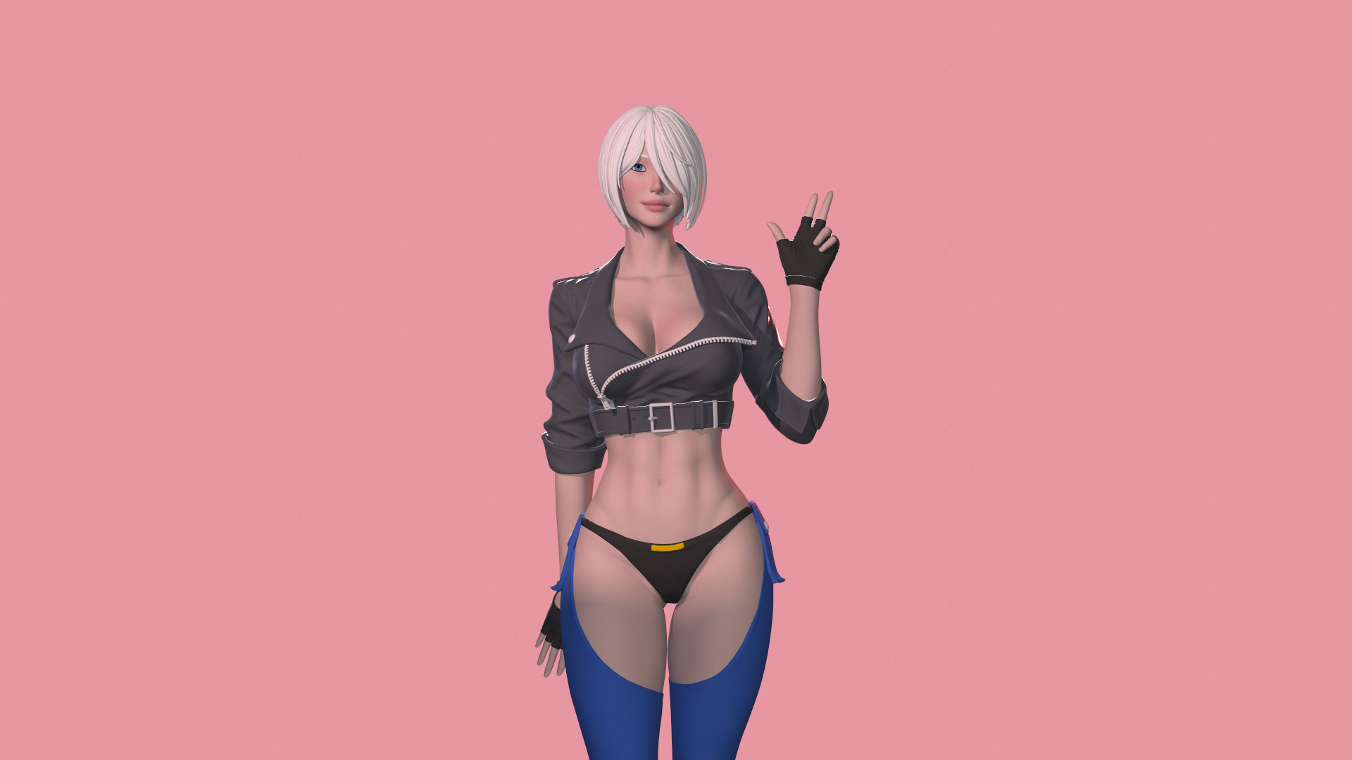 Angel King of Fighters figure 3d printable 3D print model_16