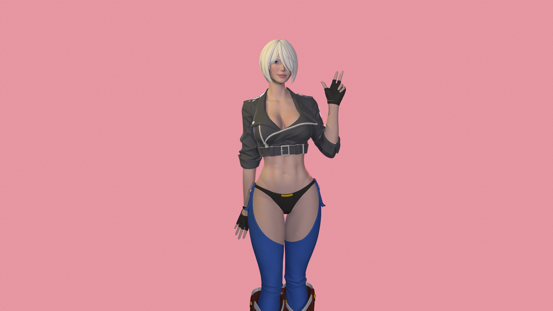 Angel King of Fighters figure 3d printable 3D print model_12