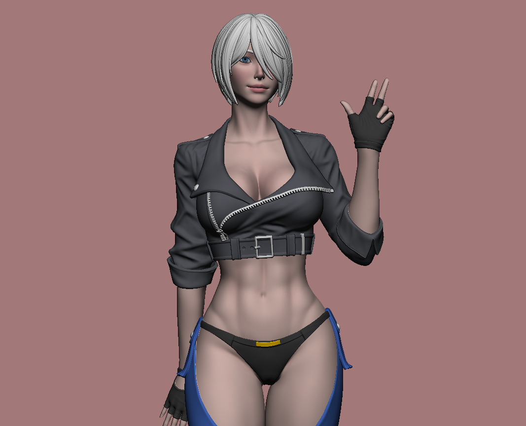 Angel King of Fighters figure 3d printable 3D print model_21