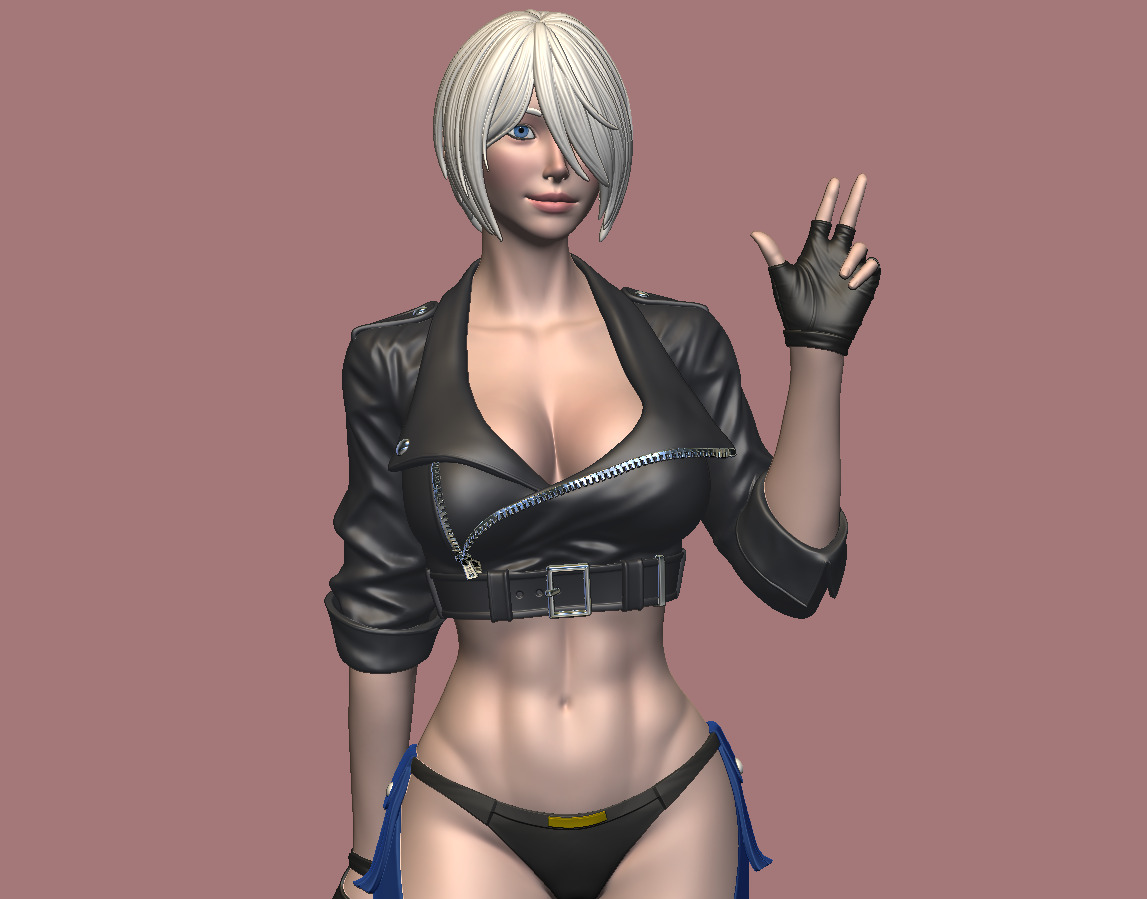 Angel King of Fighters figure 3d printable 3D print model_27