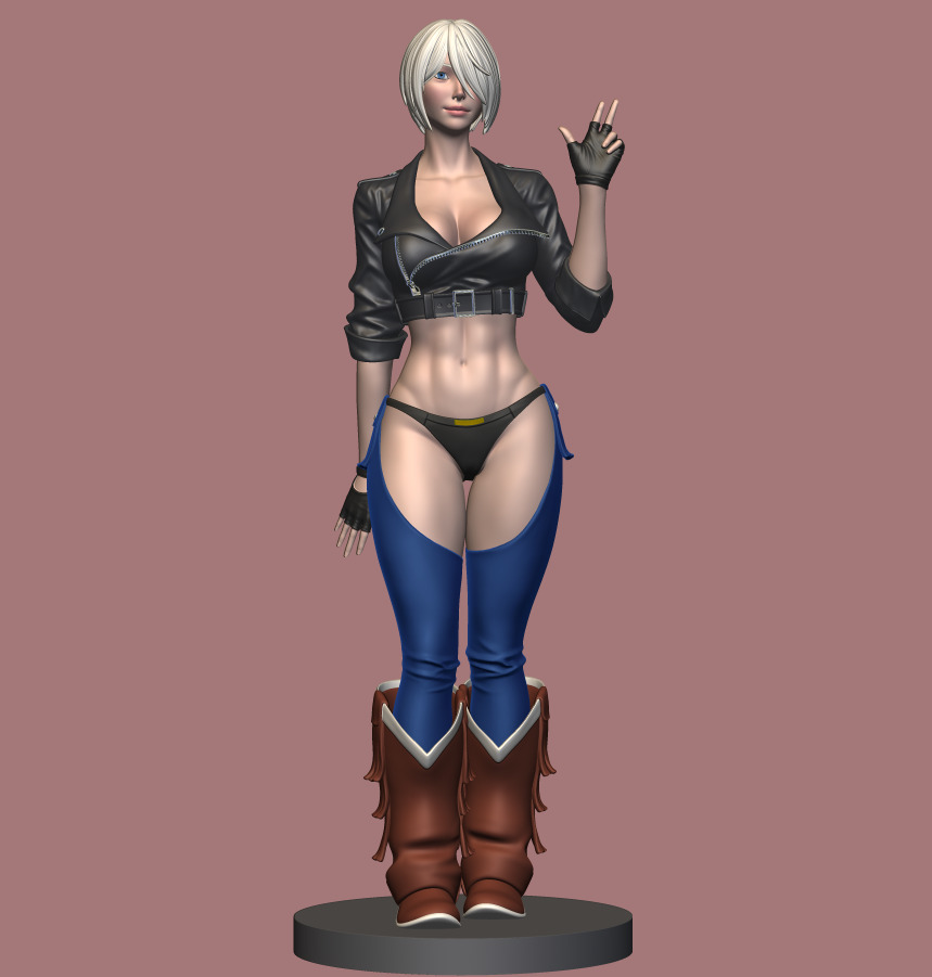 Angel King of Fighters figure 3d printable 3D print model_30