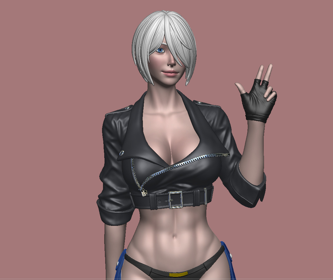 Angel King of Fighters figure 3d printable 3D print model_26