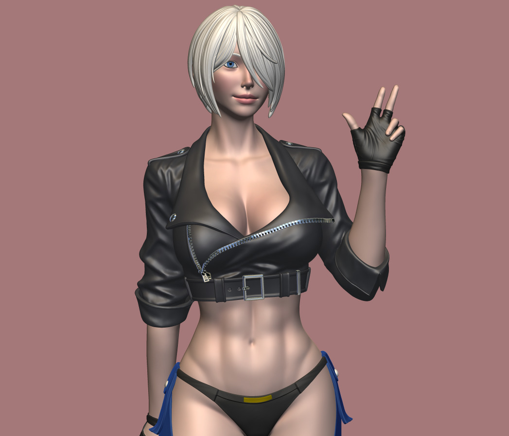 Angel King of Fighters figure 3d printable 3D print model_28