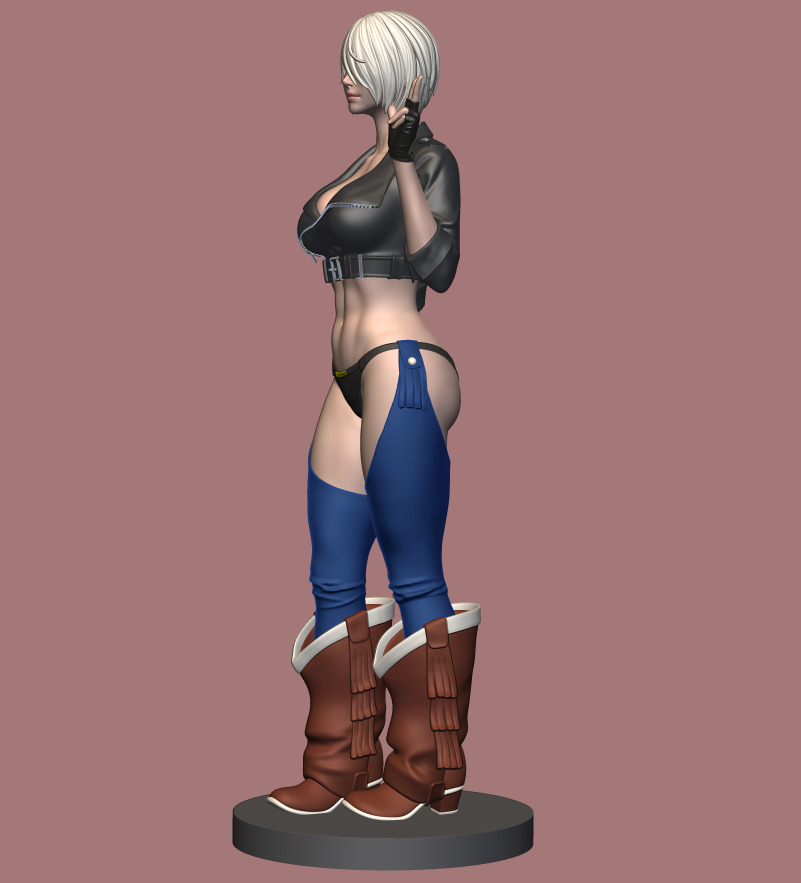 Angel King of Fighters figure 3d printable 3D print model_32