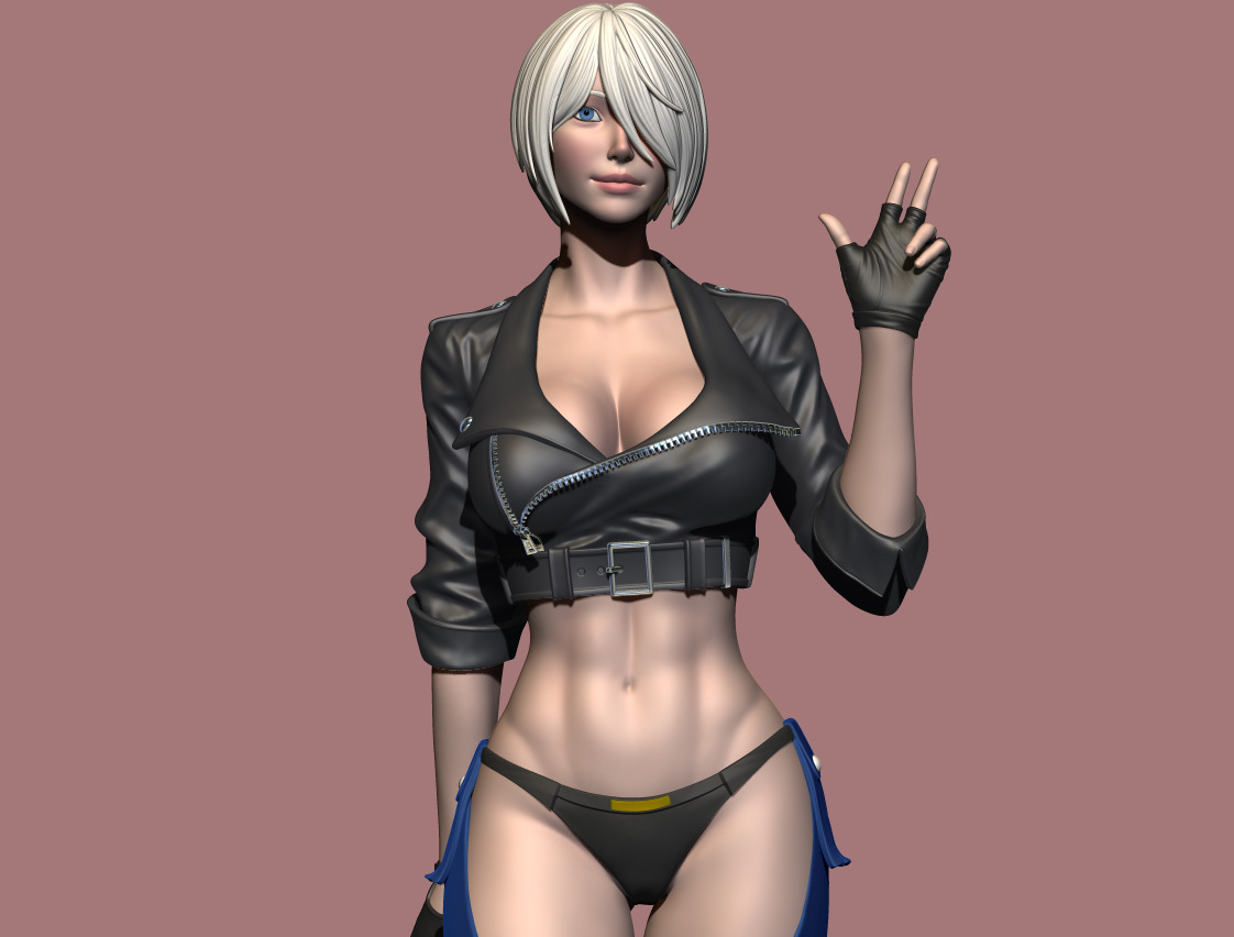 Angel King of Fighters figure 3d printable 3D print model_2