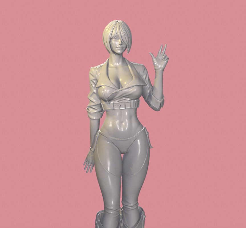 Angel King of Fighters figure 3d printable 3D print model_3