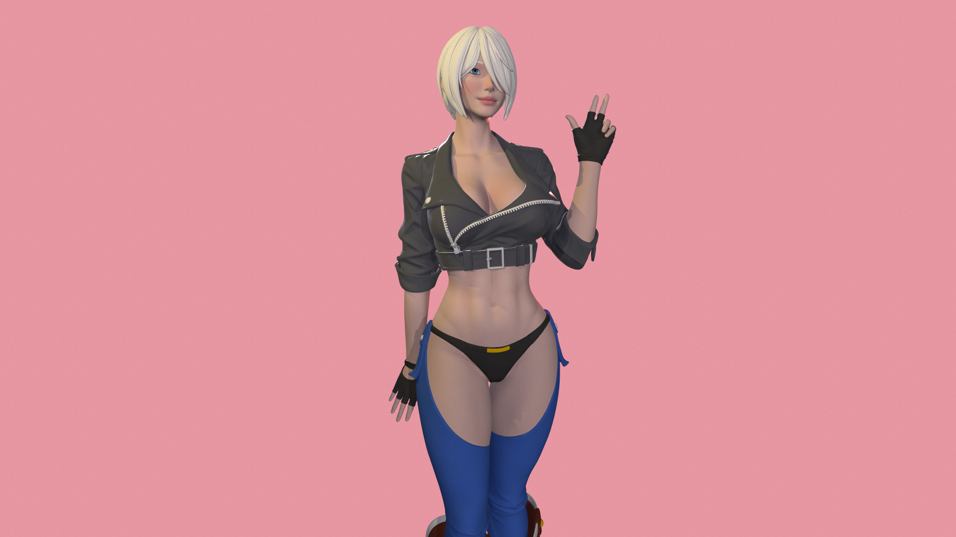 Angel King of Fighters figure 3d printable 3D print model_11