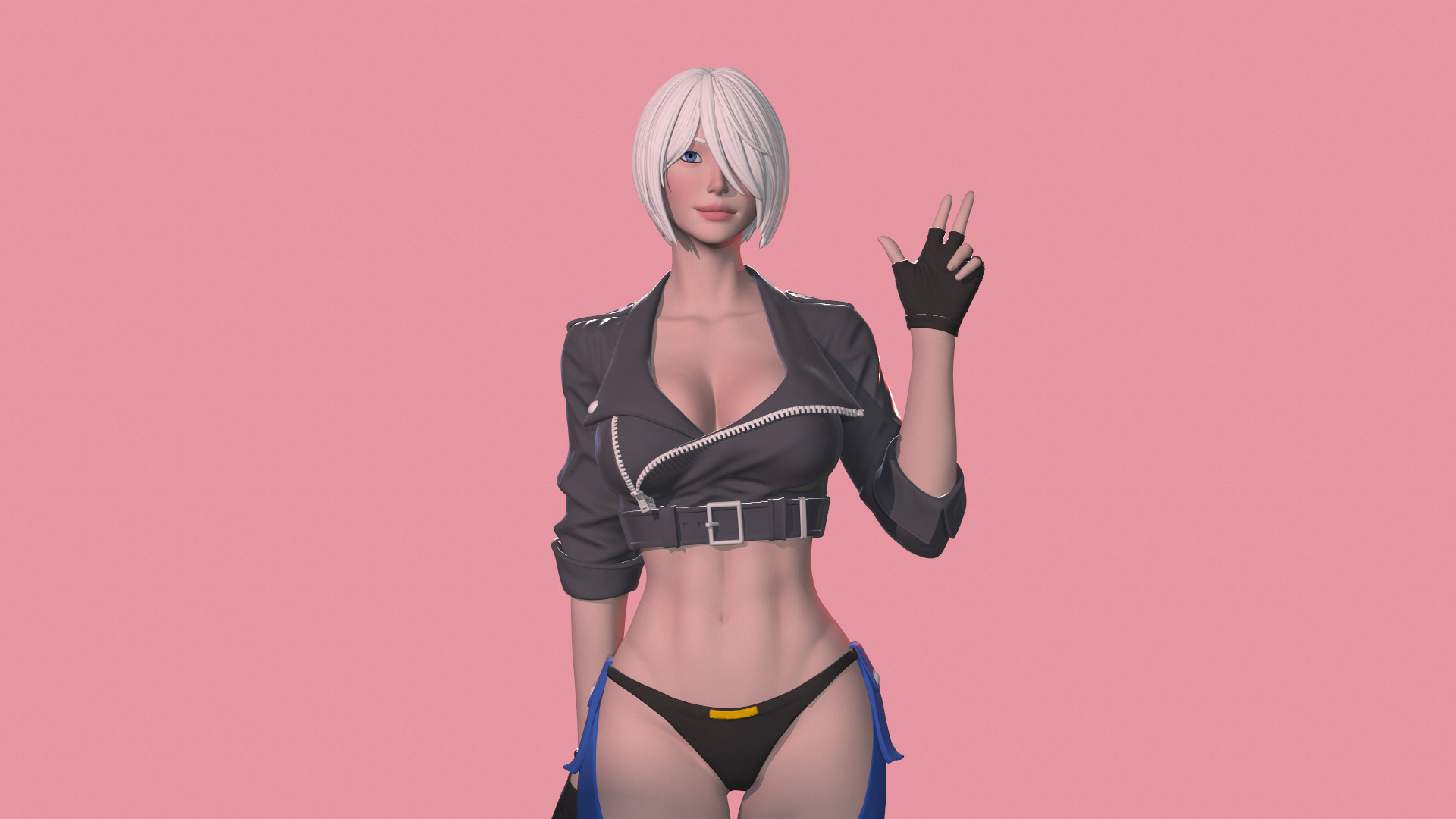 Angel King of Fighters figure 3d printable 3D print model_17