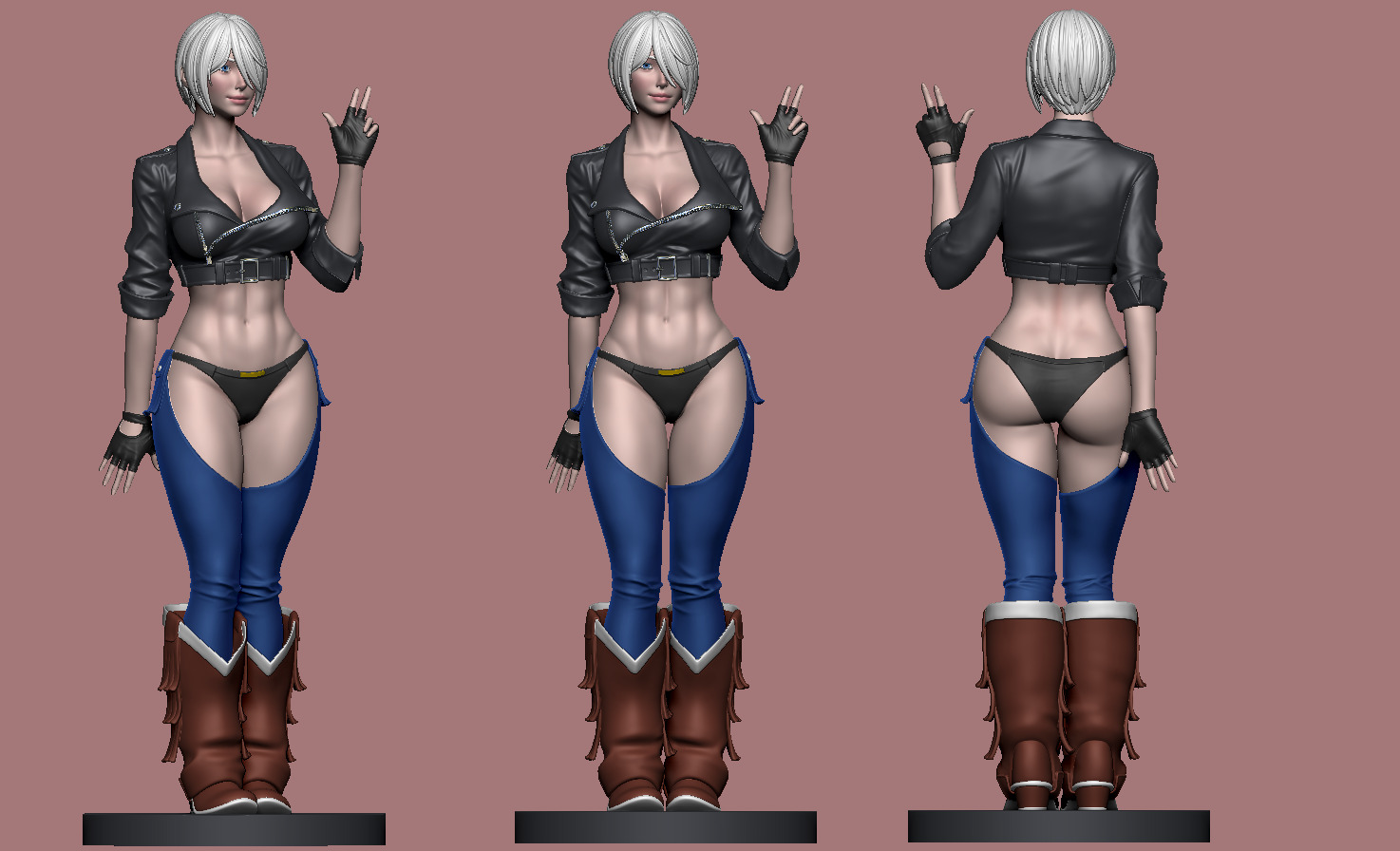 Angel King of Fighters figure 3d printable 3D print model_1
