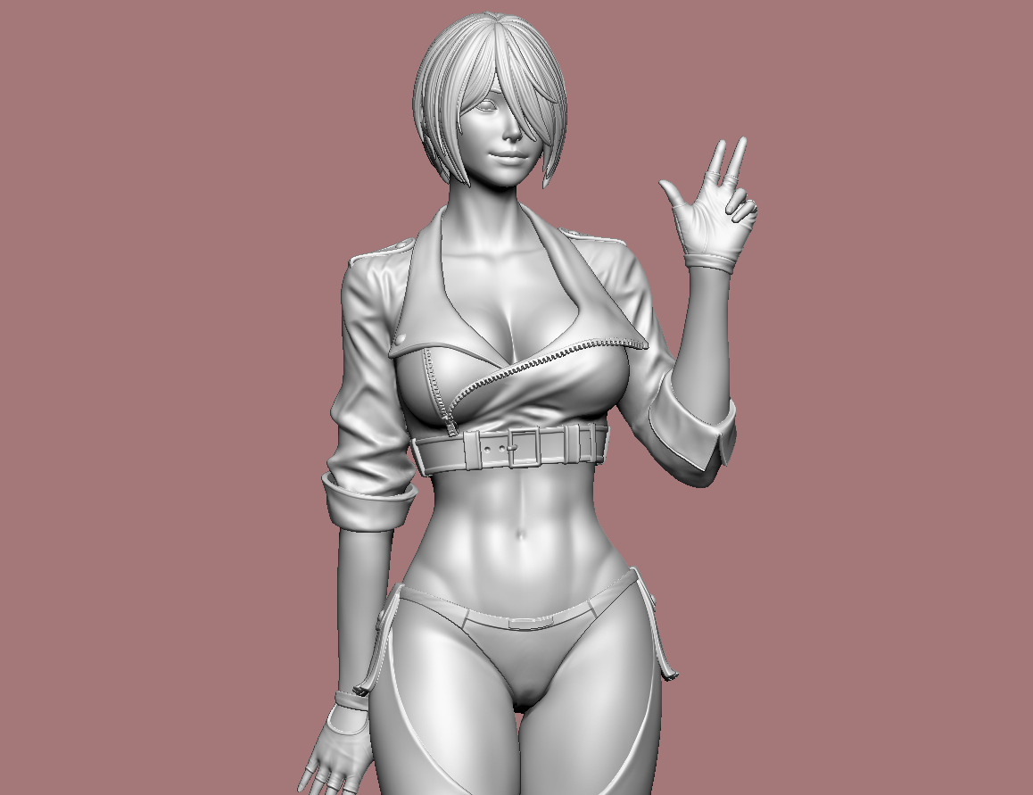 Angel King of Fighters figure 3d printable 3D print model_8