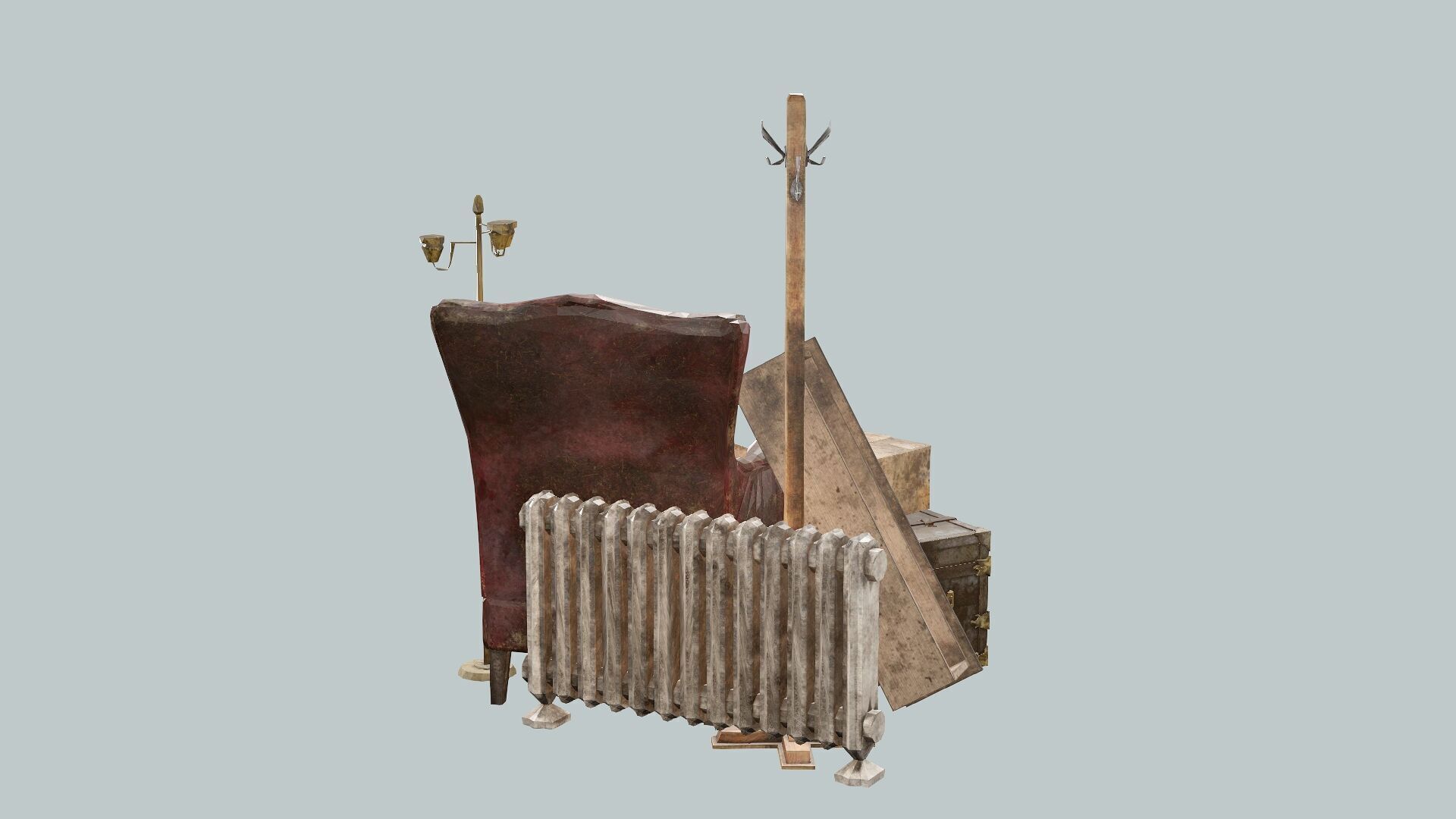 Debris Groundfill Junk XX1 Trash Game Ready Low-Poly 3D Model Low-poly 3D model_2