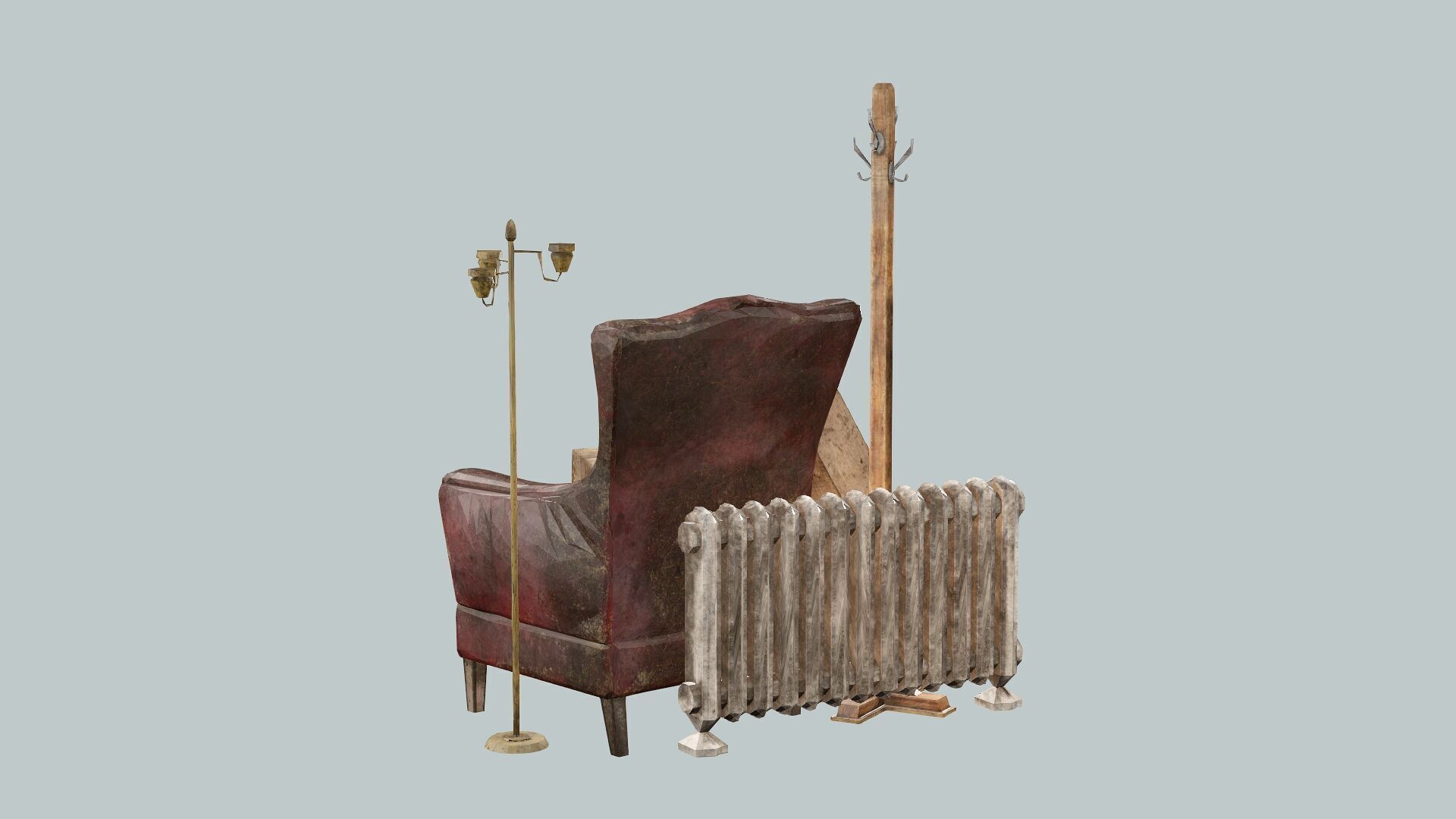 Debris Groundfill Junk XX1 Trash Game Ready Low-Poly 3D Model Low-poly 3D model_3