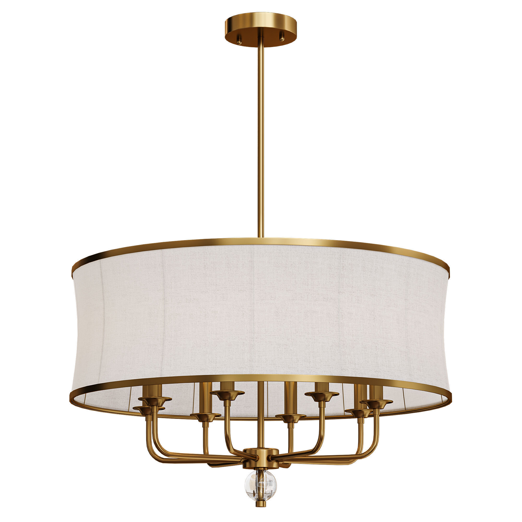 LED Chandelier Low-poly 3D model_1