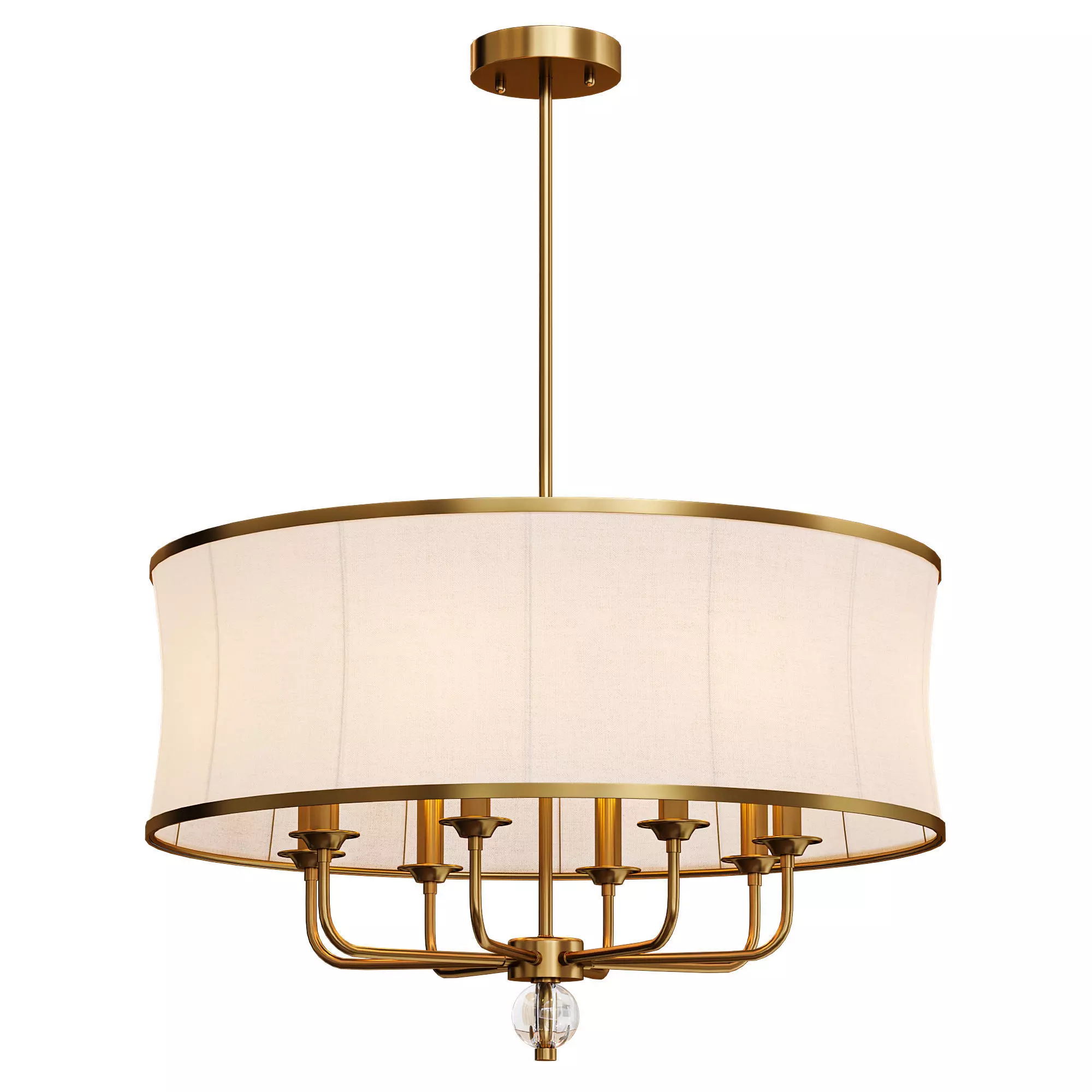 LED Chandelier Low-poly 3D model_0