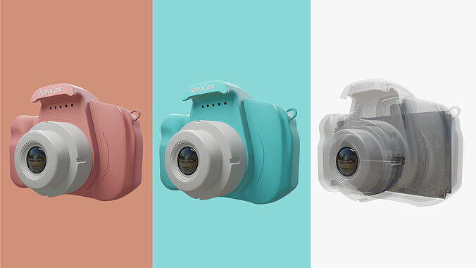 Mini Retro Vintage Instant Camera 3D model
