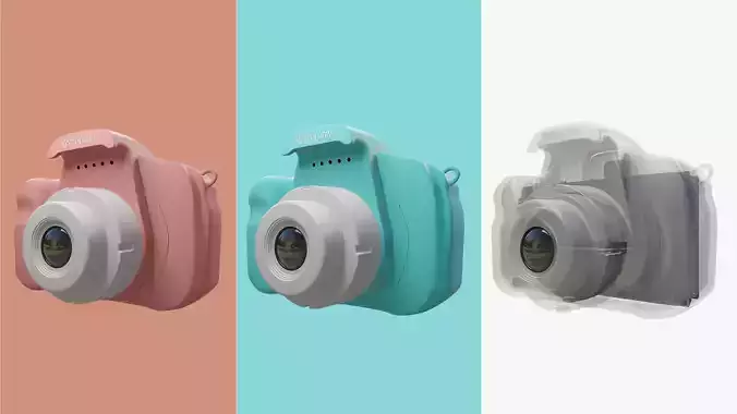 Mini Retro Vintage Instant Camera 3D model