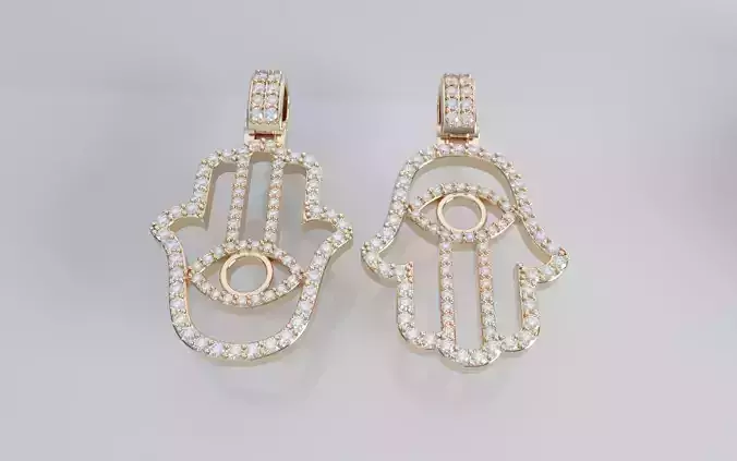 Hamsa Pendant v1 - Small 3D print model