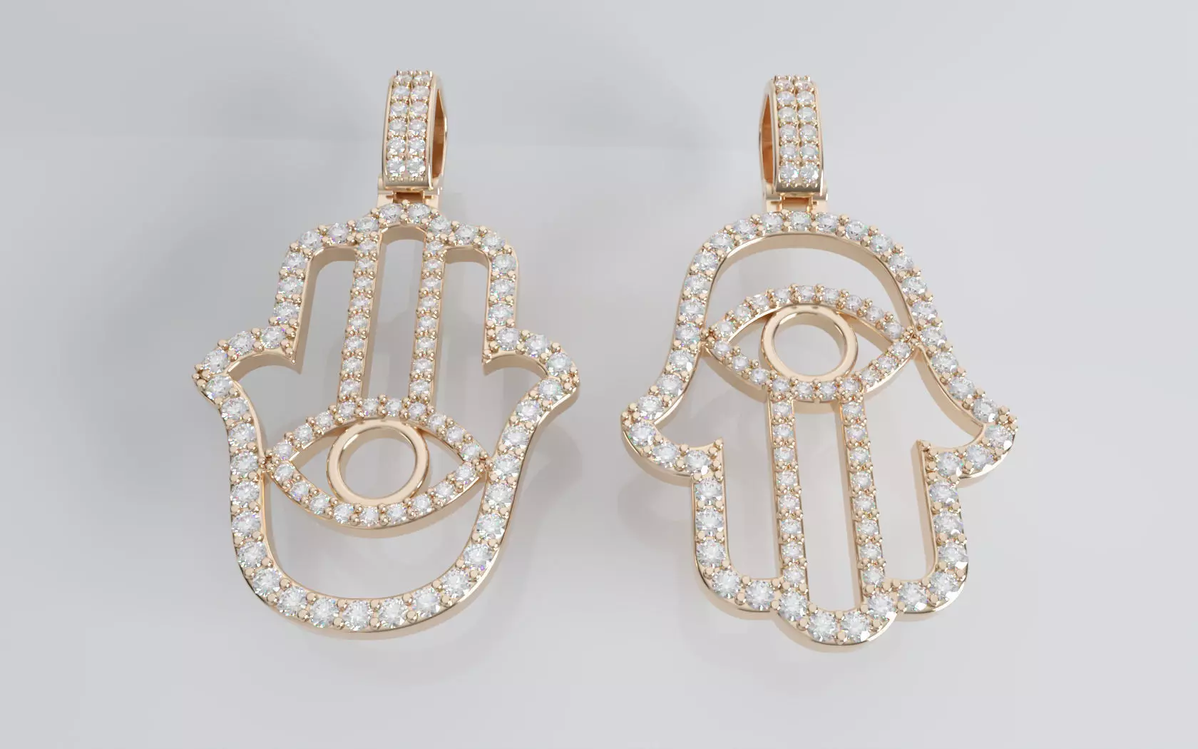 Hamsa Pendant v1 - Large 3D print model