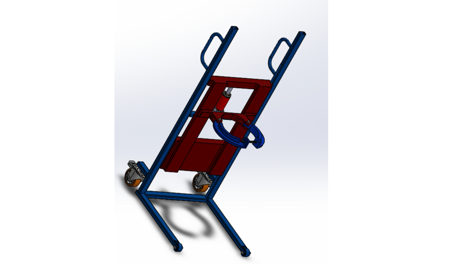 Mobile Hydraulic Gas Cylinder Lifter  3D model_2