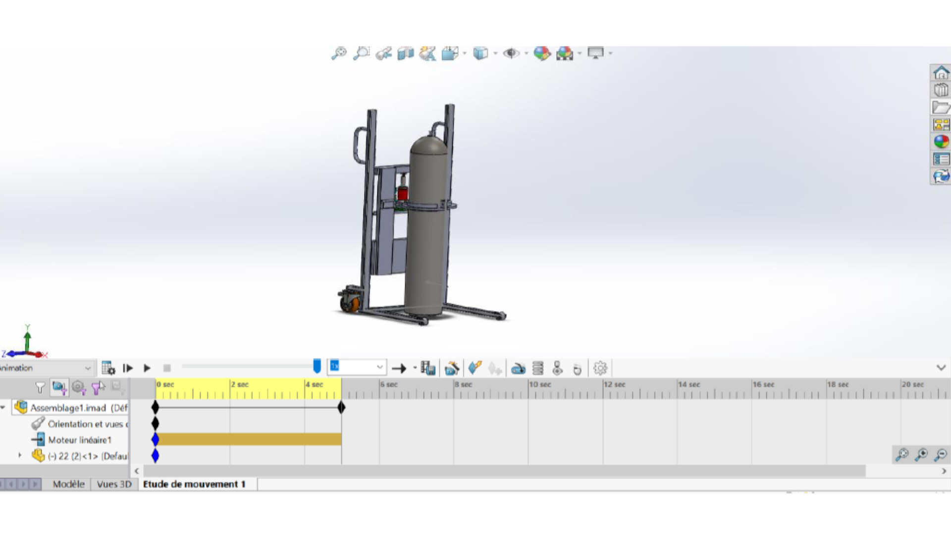 Mobile Hydraulic Gas Cylinder Lifter  3D model_3
