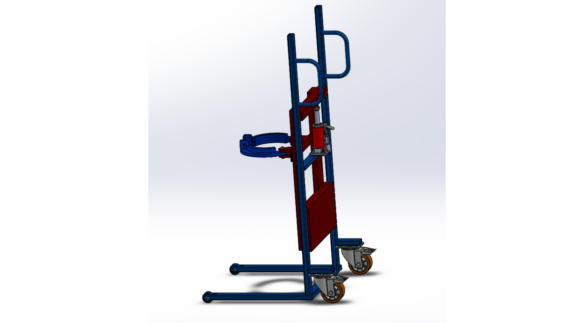 Mobile Hydraulic Gas Cylinder Lifter  3D model_1
