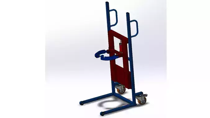 Mobile Hydraulic Gas Cylinder Lifter  3D model
