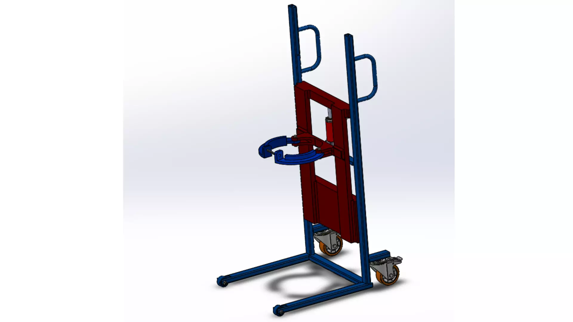 Mobile Hydraulic Gas Cylinder Lifter  3D model_0