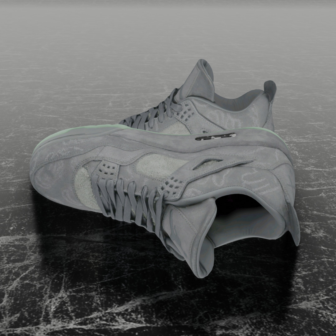 NIKE AIR JORDAN 4 RETRO KWAS Low-poly 3D model_7
