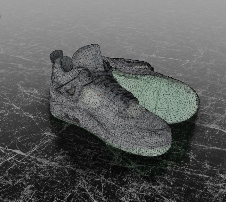 NIKE AIR JORDAN 4 RETRO KWAS Low-poly 3D model_13