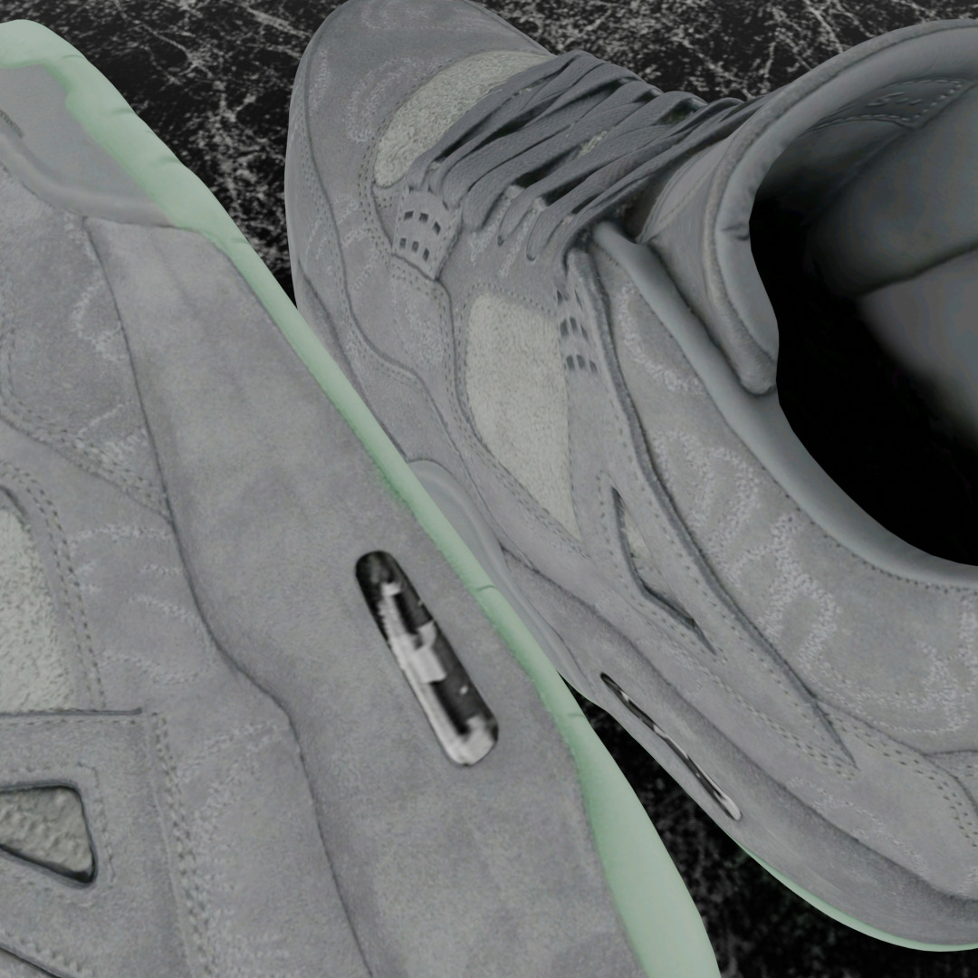 NIKE AIR JORDAN 4 RETRO KWAS Low-poly 3D model_8