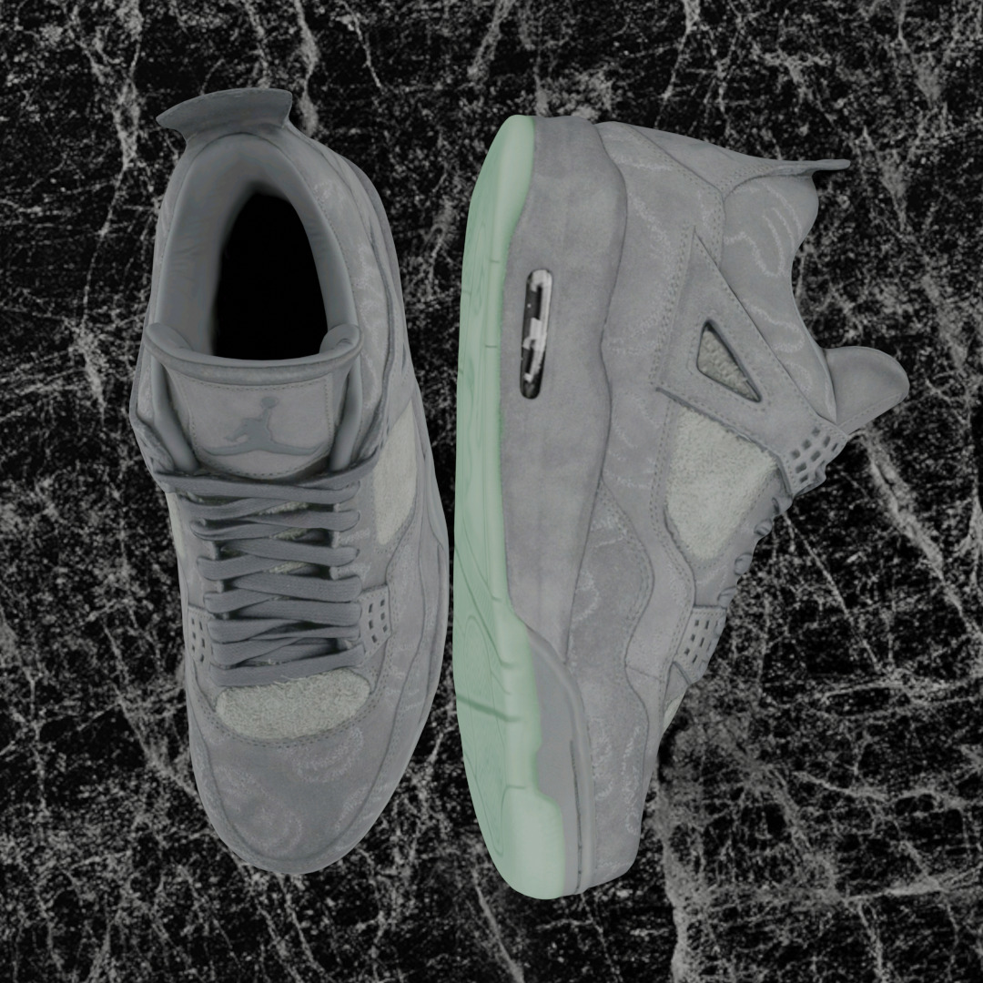 NIKE AIR JORDAN 4 RETRO KWAS Low-poly 3D model_2