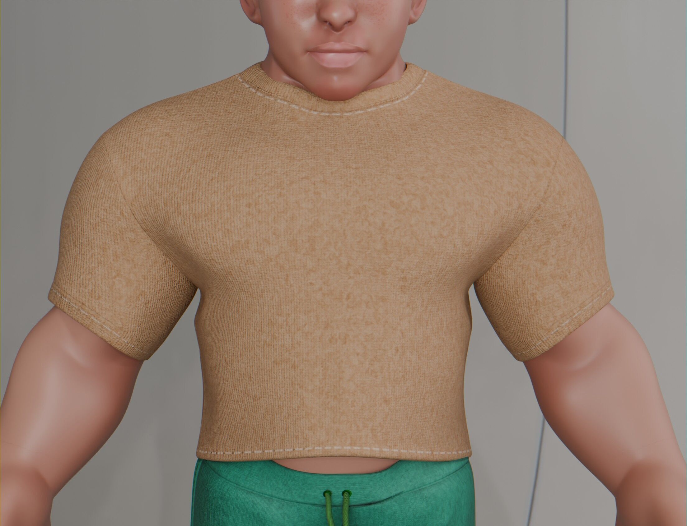 Stylized cartoon Male character fully Rigged Low-poly 3D model_9