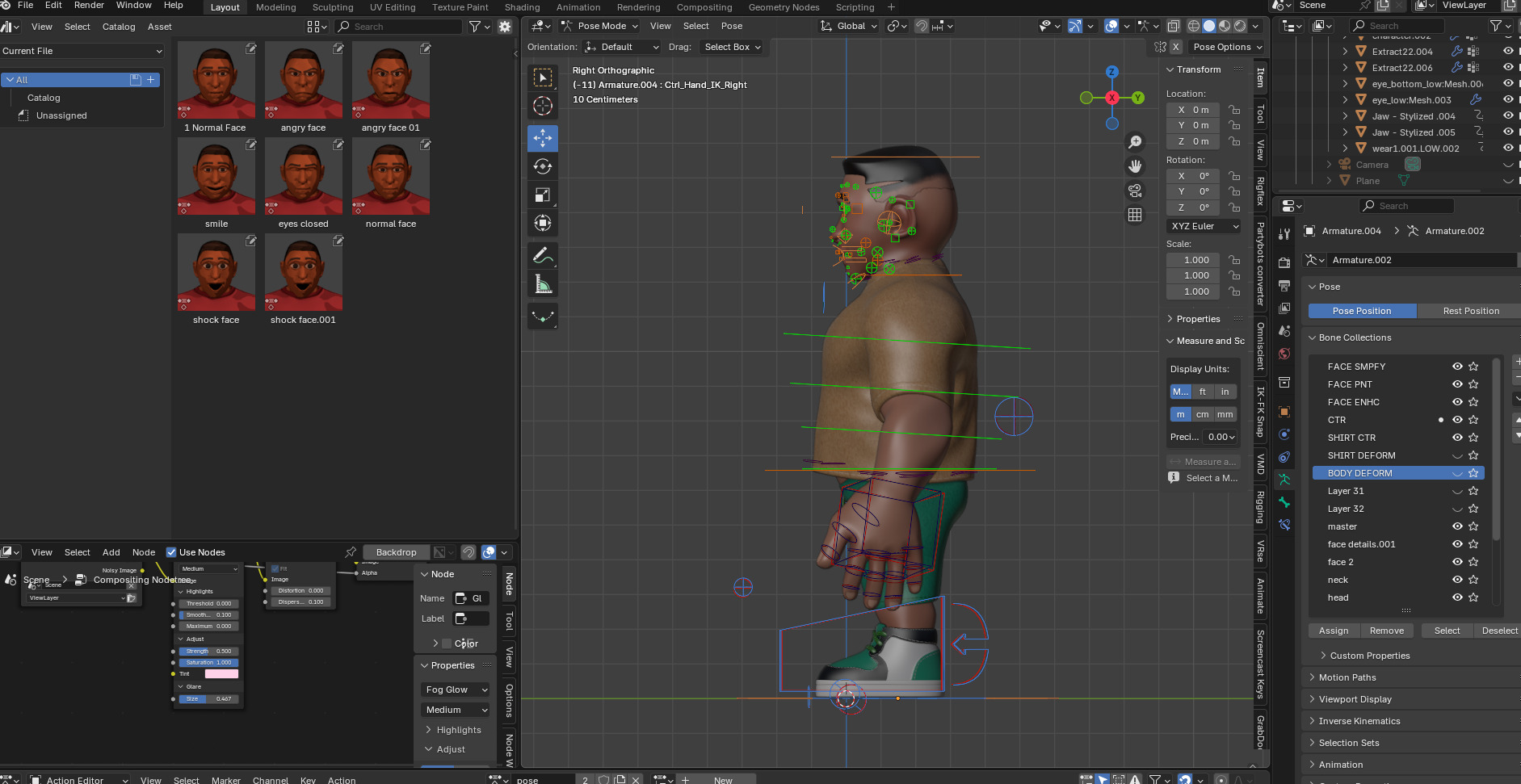 Stylized cartoon Male character fully Rigged Low-poly 3D model_21
