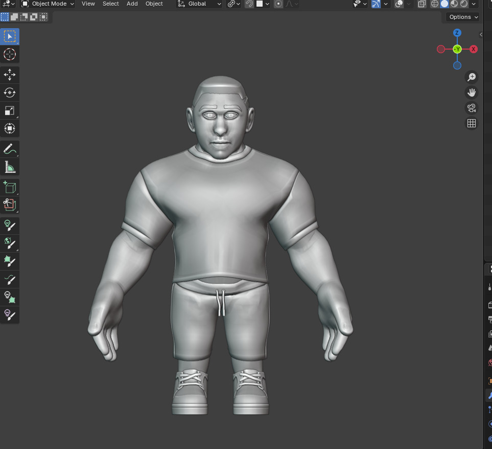 Stylized cartoon Male character fully Rigged Low-poly 3D model_20