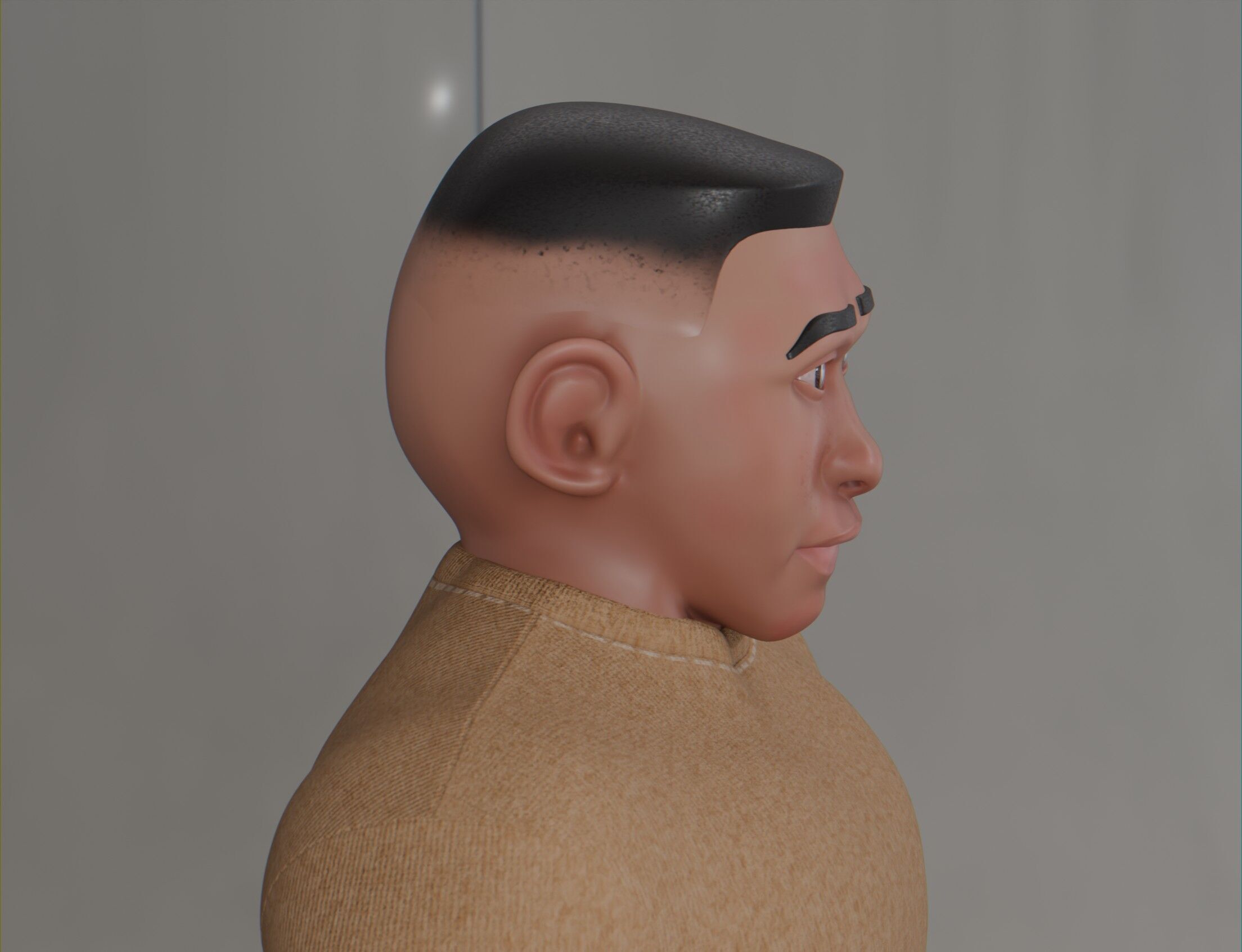 Stylized cartoon Male character fully Rigged Low-poly 3D model_10